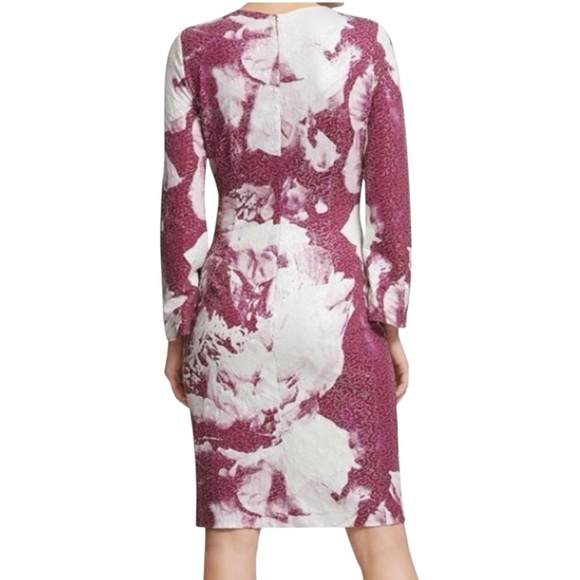 Donna Karan New York Designer Watercolor Purple and White Sequin  Dress SZ 6 - Picture 2 of 4